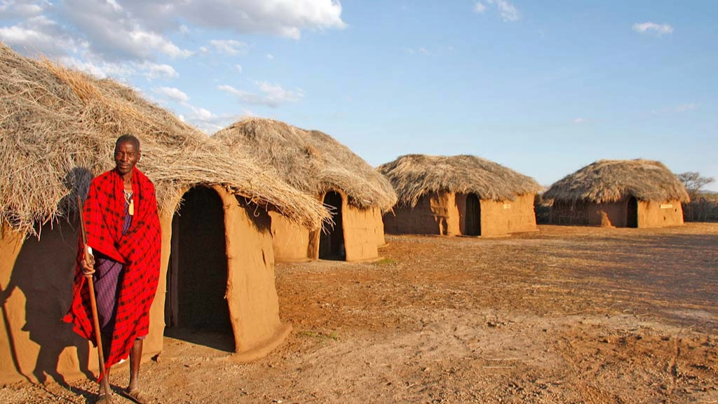 Maasai Village in Tanzania.